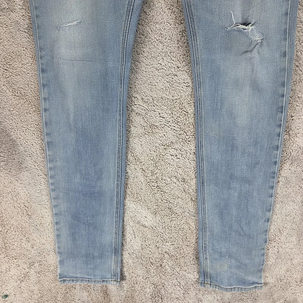 Diesel Jeans Mens 33x32 Blue D-Luster Slim Button Fly Stretch Light Wash 009EK